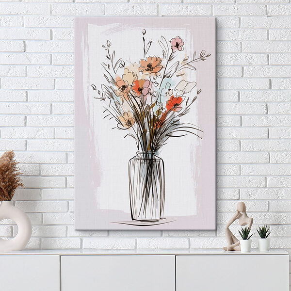 Tablouri Tablouri Desen cu flori într-o vază (SKU: s47495)