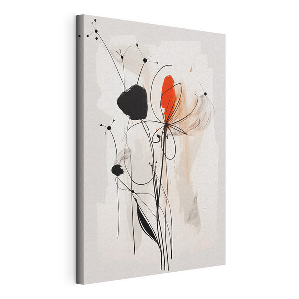Tablouri Pictură cu flori și linii (SKU: s47501) Tablouri Tablouri Pictură cu flori și linii (SKU: s47501)