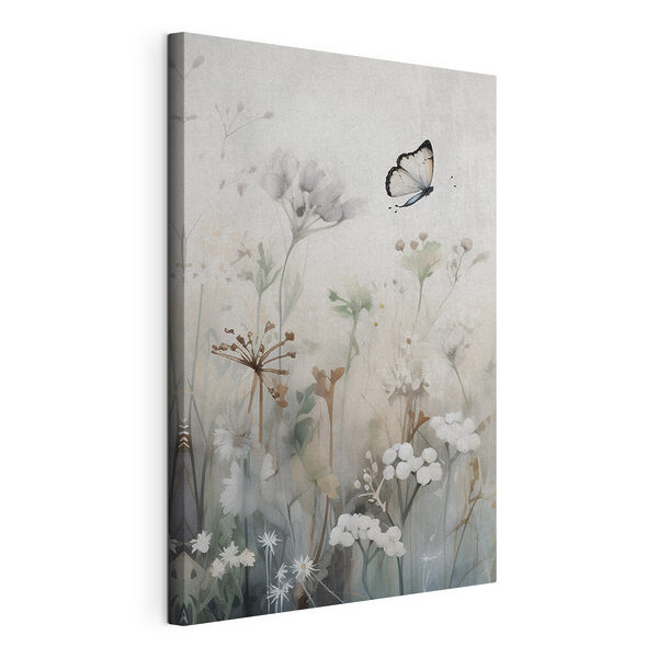 Tablouri Fluture zburând deasupra florilor (SKU: s46897) Tablouri Tablouri Fluture zburând deasupra florilor (SKU: s46897)