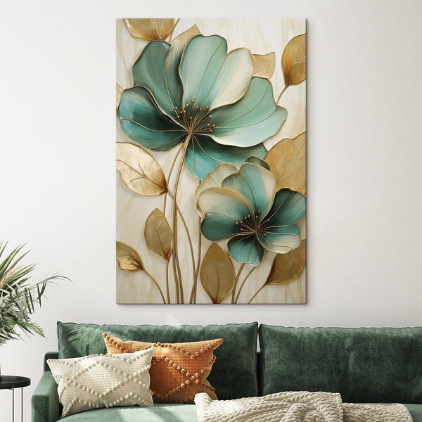 Tablouri Artă florală cu elemente de design elegante (SKU: s47418) Tablouri Tablouri Artă florală cu elemente de design elegante (SKU: s47418)