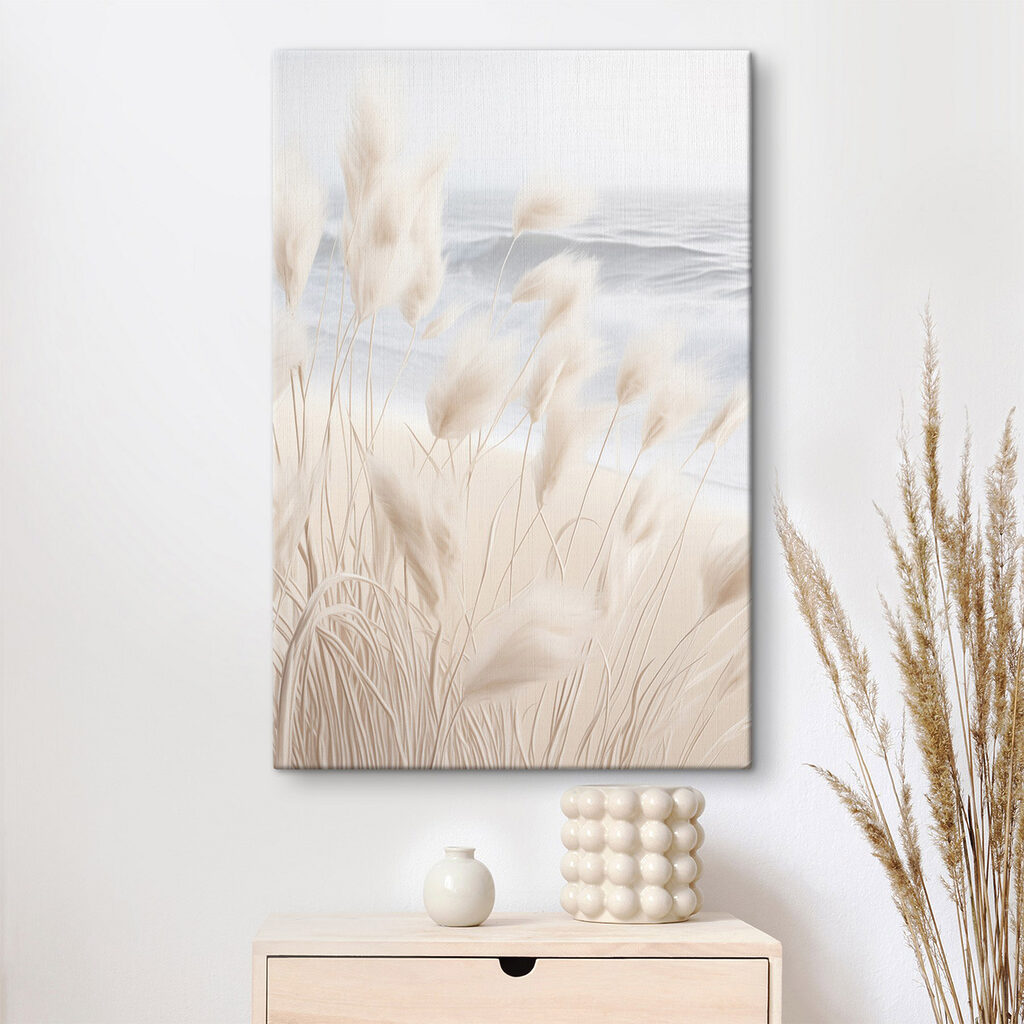 Gentle waves kiss the sandy shore Gentle waves kiss the sandy shore