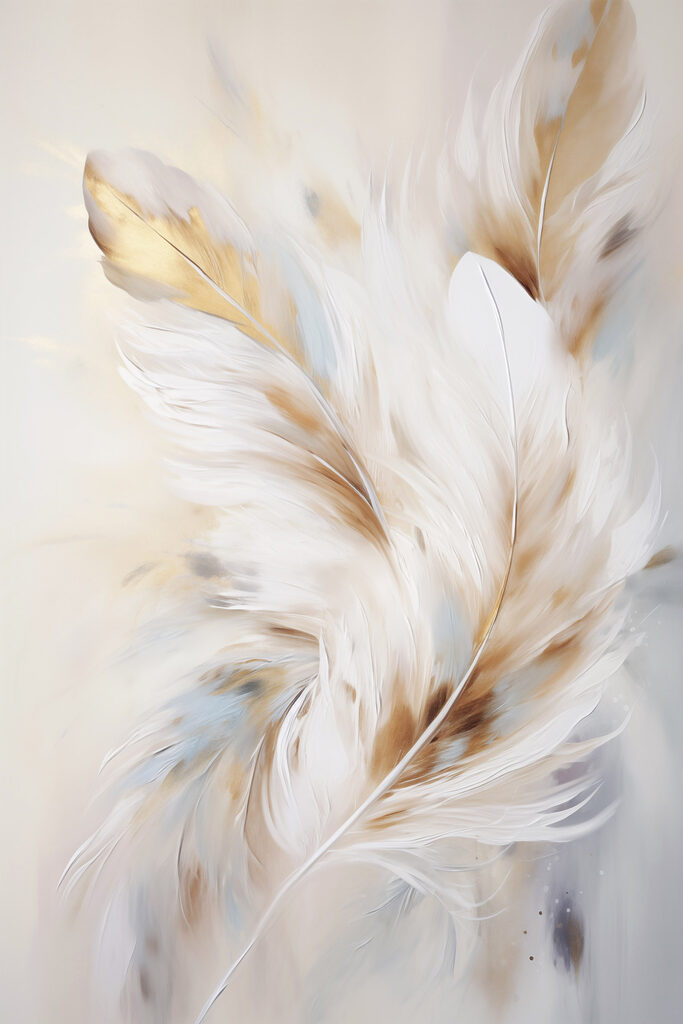 Soft feathers in gentle colors Soft feathers in gentle colors