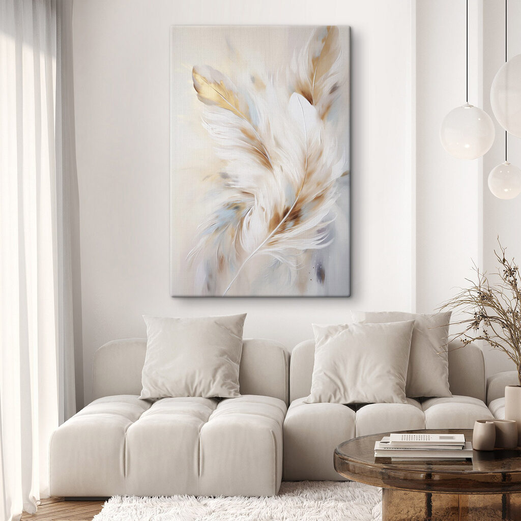 Soft feathers in gentle colors Soft feathers in gentle colors