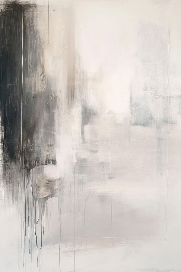 White and black abstract painting White and black abstract painting