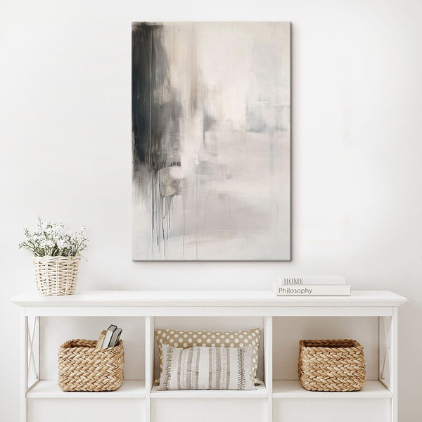 White and black abstract painting White and black abstract painting