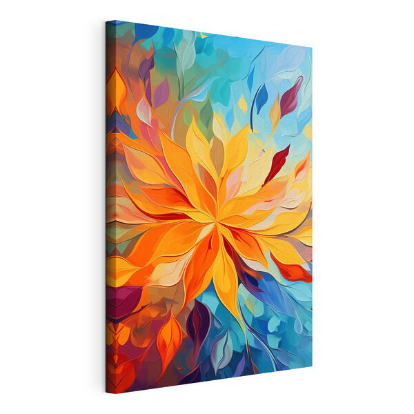 Tablouri Floare colorată cu multe frunze (SKU: s47445) Tablouri Tablouri Floare colorată cu multe frunze (SKU: s47445)