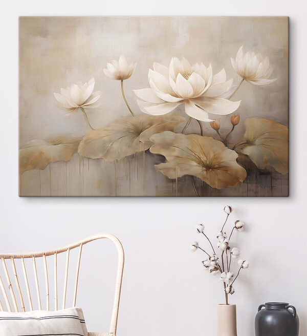 Tablouri Tablouri Pictură cu flori și frunze (SKU: s47639)