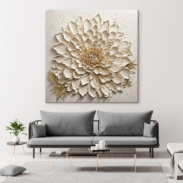 - Elegant floral relief art piece - Elegant floral relief art piece