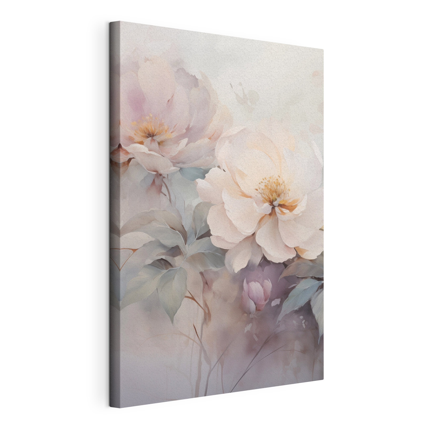 Painting of flowers on a surface