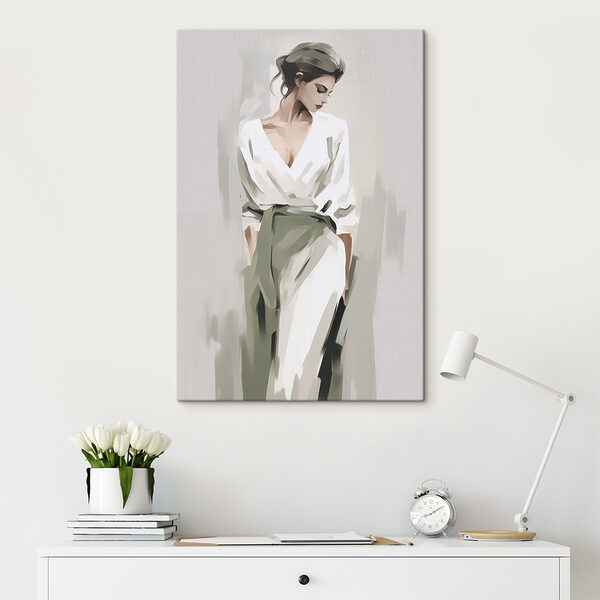 Woman in a white robe Woman in a white robe