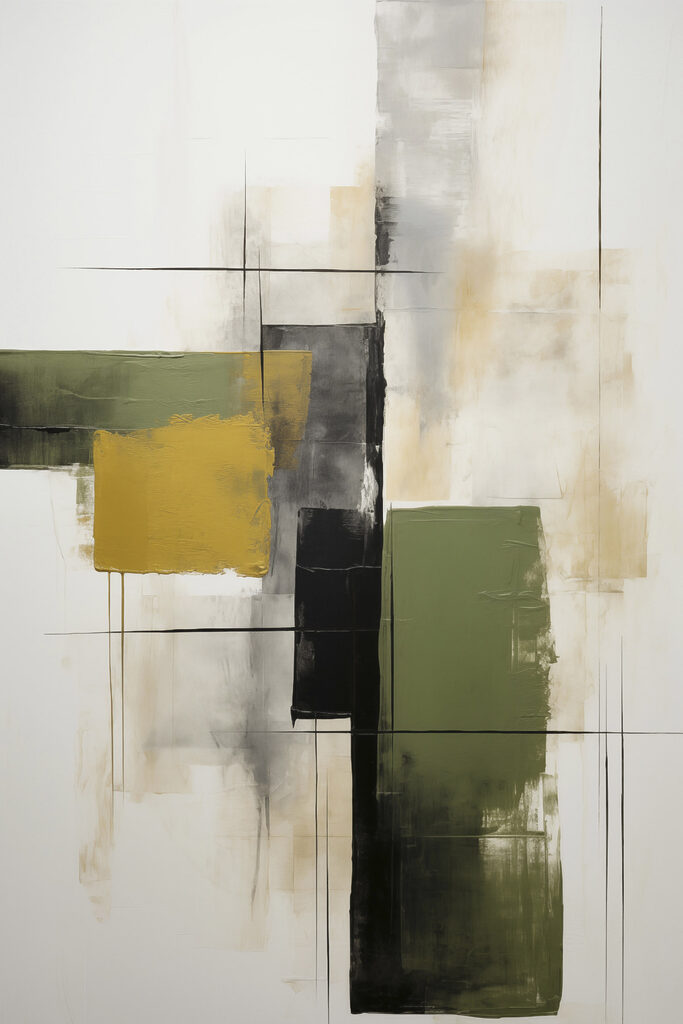 Painting of squares and lines