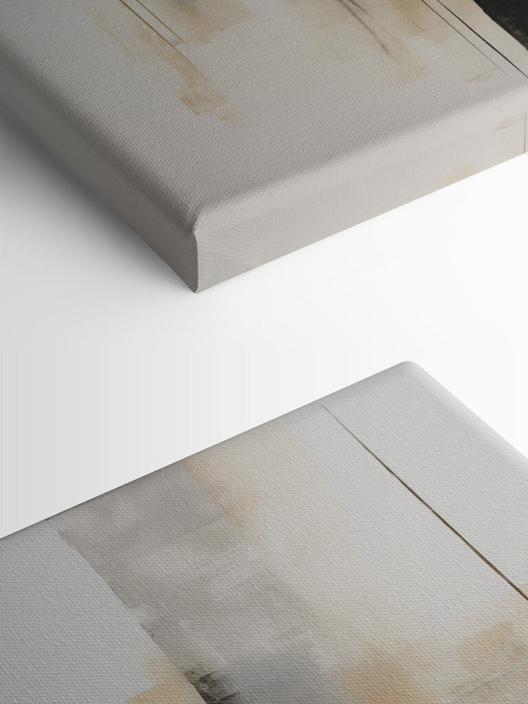 Painting of squares and lines