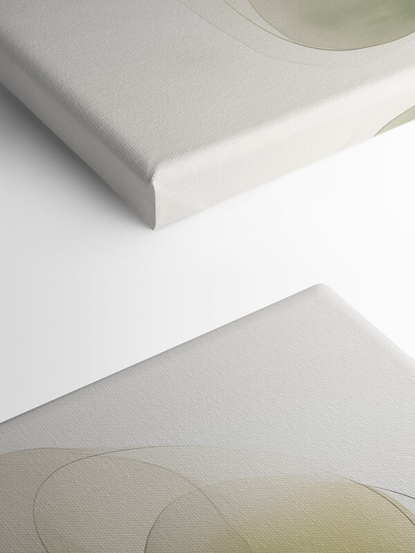 Fluid shapes in soft colors blend