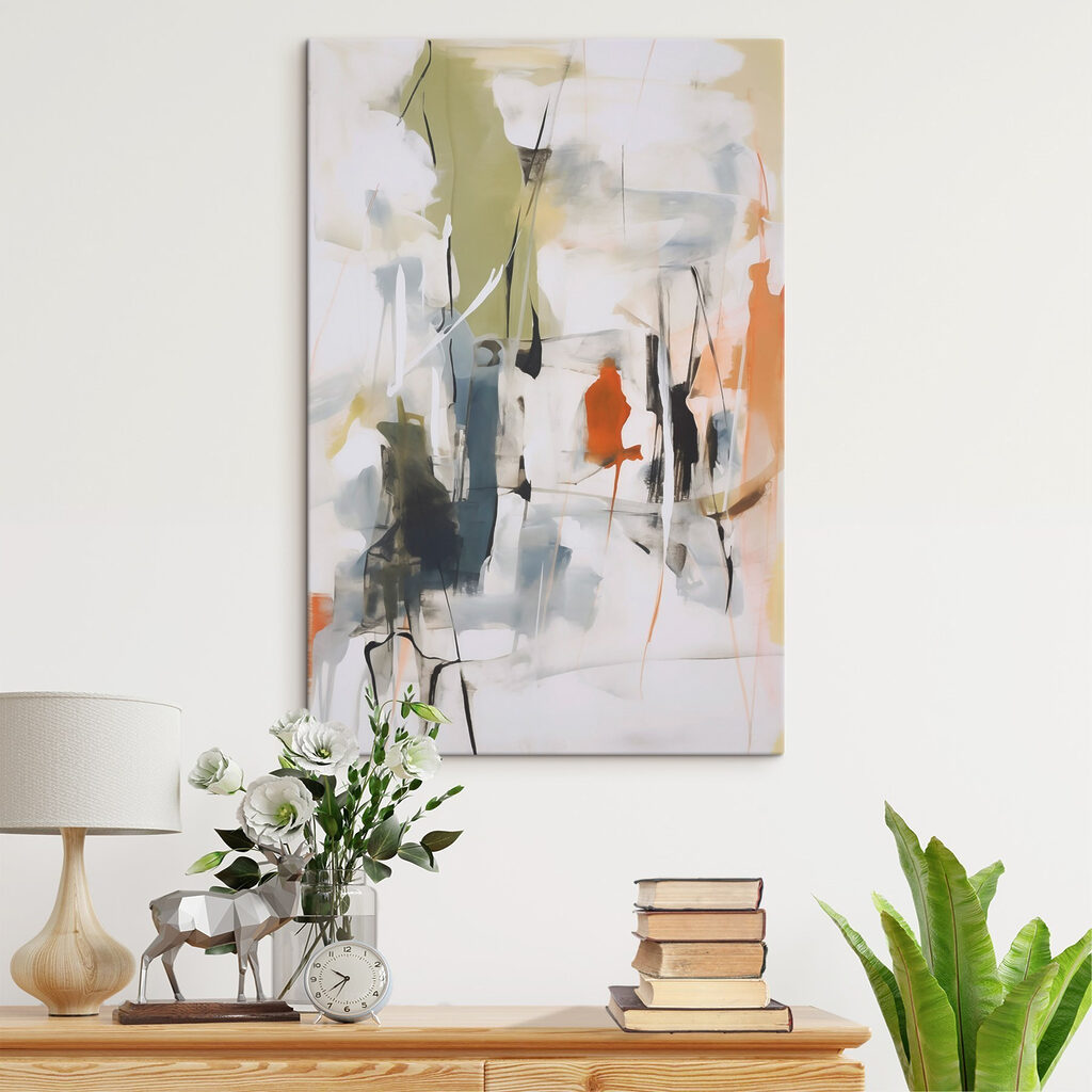 Painting of a person with different colors Painting of a person with different colors