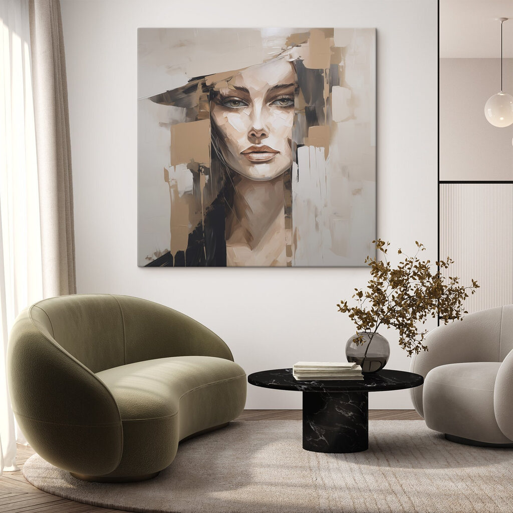 Painting of a woman's face