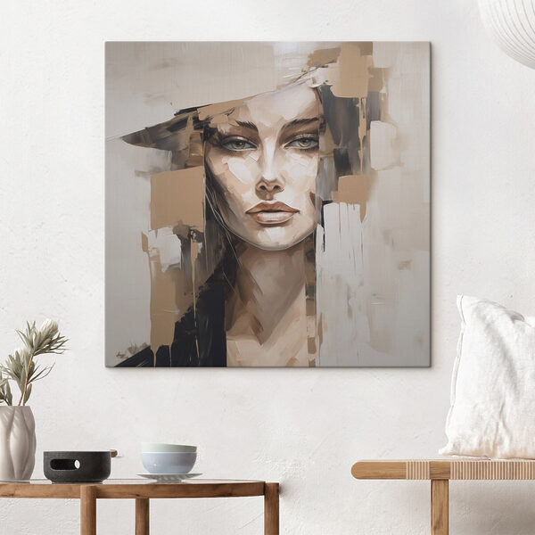 Painting of a woman's face