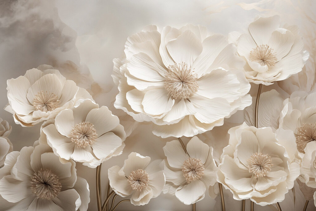 Group of white flowers Group of white flowers