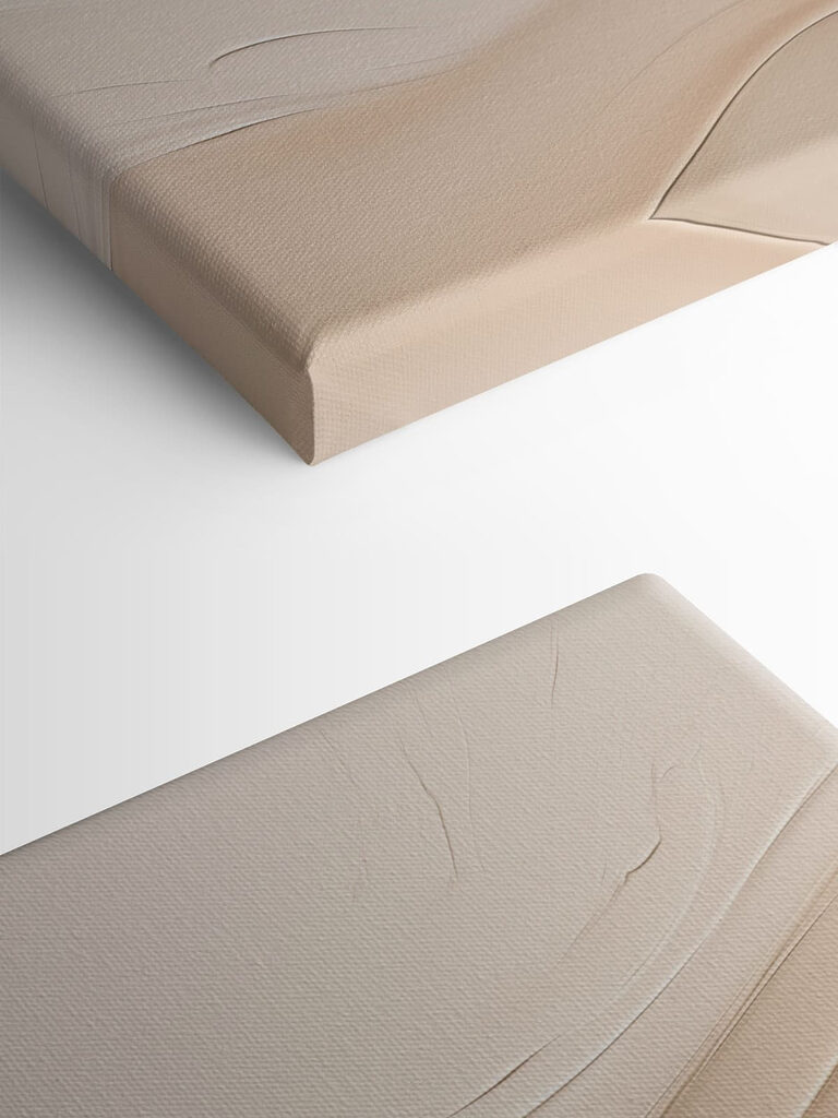 White and tan wavy lines
