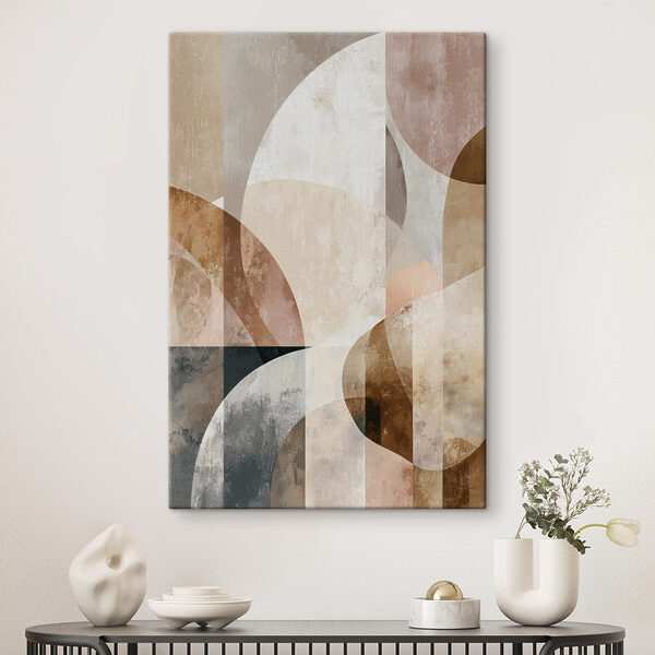 - Abstract shapes in soft earth tones - Abstract shapes in soft earth tones