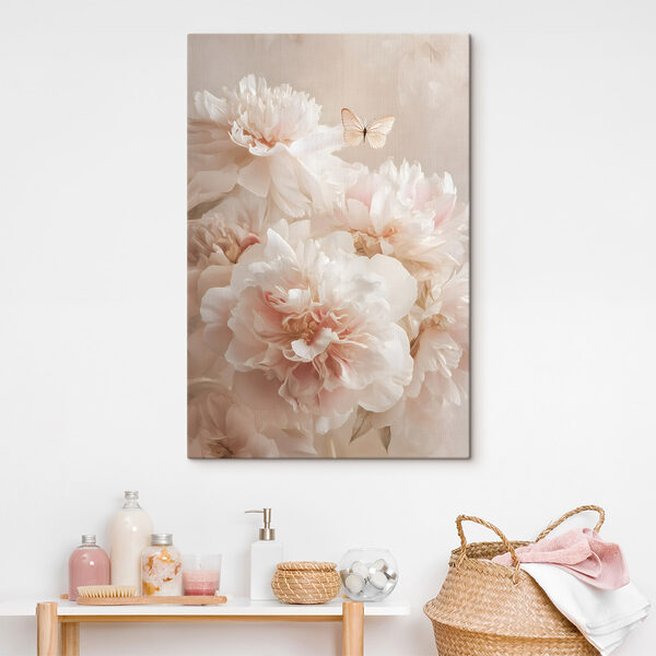 Tablouri Un fluture care zboară deasupra unui buchet de flori albe (SKU: s47954) Tablouri Tablouri Un fluture care zboară deasupra unui buchet de flori albe (SKU: s47954)