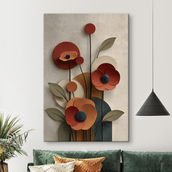 Tablouri Tablouri Decorațiuni de perete cu flori și frunze (SKU: s48293)