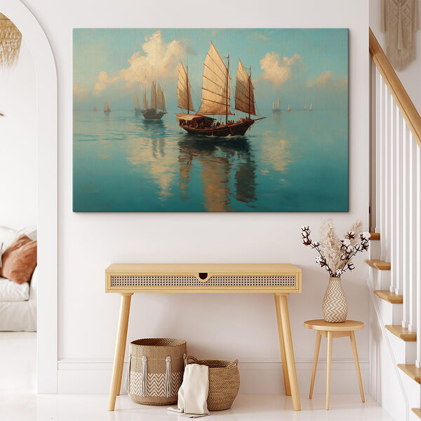 Group of sailboats on water Group of sailboats on water