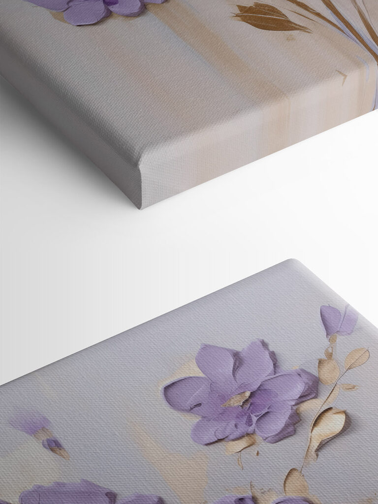 Painting of flowers on a wall