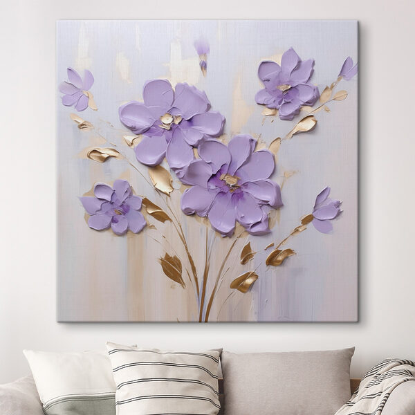Tablouri Pictură cu flori pe un perete (SKU: s46827) Tablouri Tablouri Pictură cu flori pe un perete (SKU: s46827)