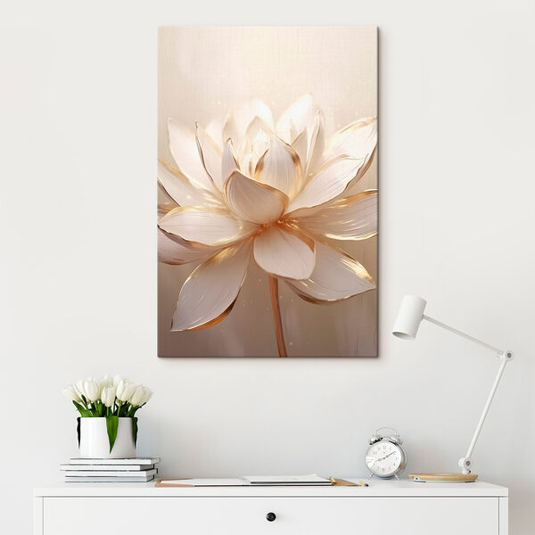Tablouri Lotus elegant în nuanțe delicate (SKU: s45631) Tablouri Tablouri Lotus elegant în nuanțe delicate (SKU: s45631)