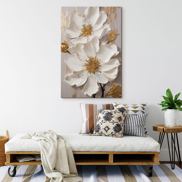 - Elegant blooms in soft, muted tones - Elegant blooms in soft, muted tones