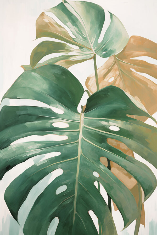 Green leaves with vibrant hues Green leaves with vibrant hues