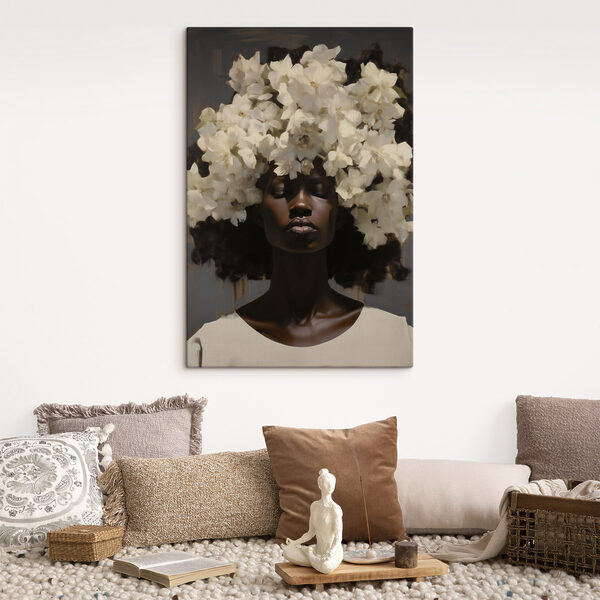 Tablouri Tablouri Femeie cu flori pe cap (SKU: s49455)
