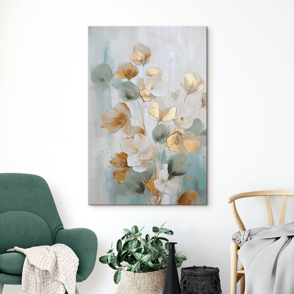 Tablouri Tablouri Tablou cu flori pe fundal alb (SKU: s49399)
