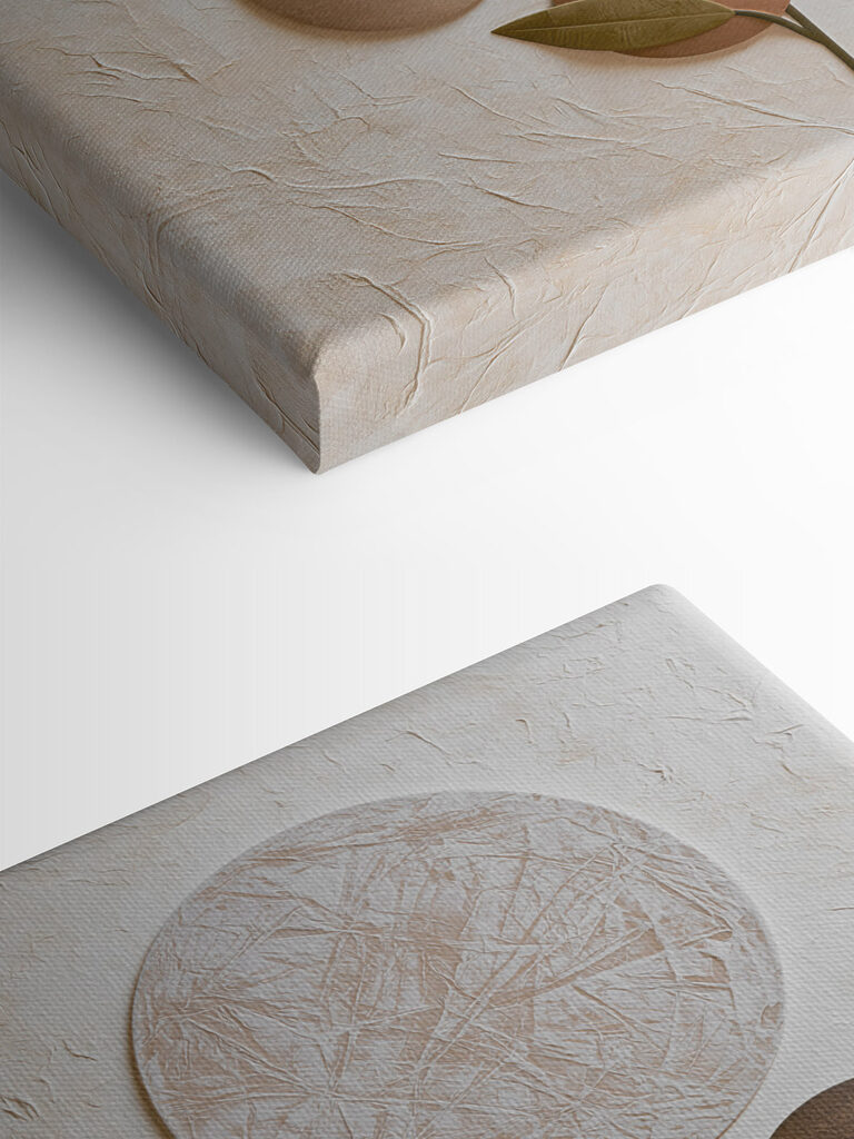 Natural shapes and earthy tones blend