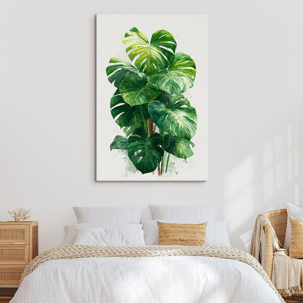 Tablouri Tablouri Plantă verde de dimensiuni mari, cu frunze mari (SKU: s49336)