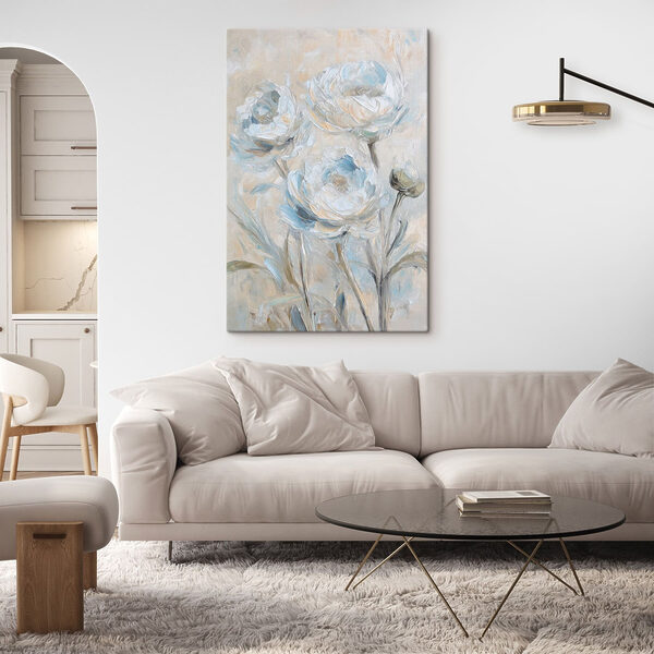 Tablouri Pictură cu flori pe o suprafață albă (SKU: s49280) Tablouri Tablouri Pictură cu flori pe o suprafață albă (SKU: s49280)