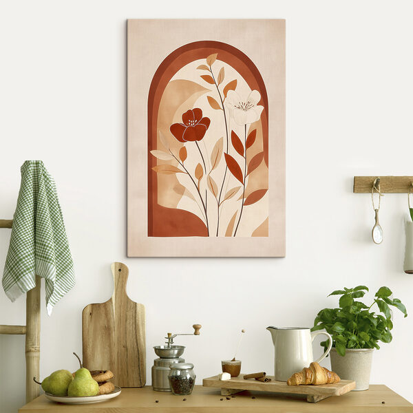 Tablouri Pictură cu flori și frunze (SKU: s49261) Tablouri Tablouri Pictură cu flori și frunze (SKU: s49261)