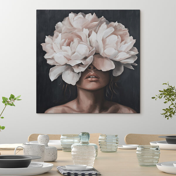 Tablouri Tablouri Tablou reprezentând o femeie cu flori pe cap (SKU: s49260)