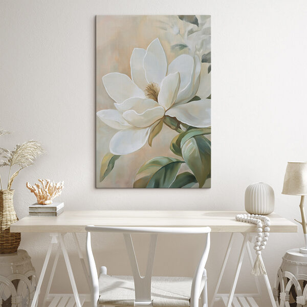 Tablouri Tablou cu o floare albă (SKU: s49258) Tablouri Tablouri Tablou cu o floare albă (SKU: s49258)