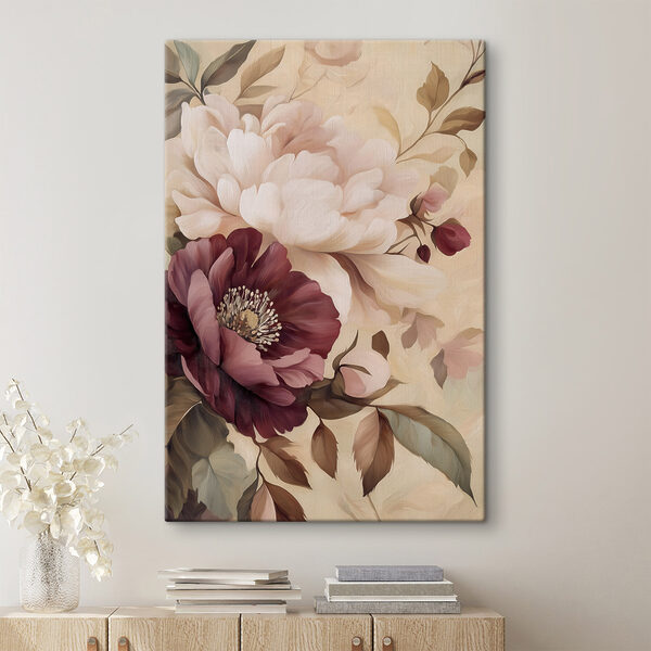 Tablouri Tablouri - Flori luxuriante în nuanțe delicate de pastel (SKU: s49257)