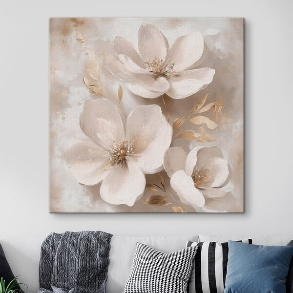 Painting of white flowers
