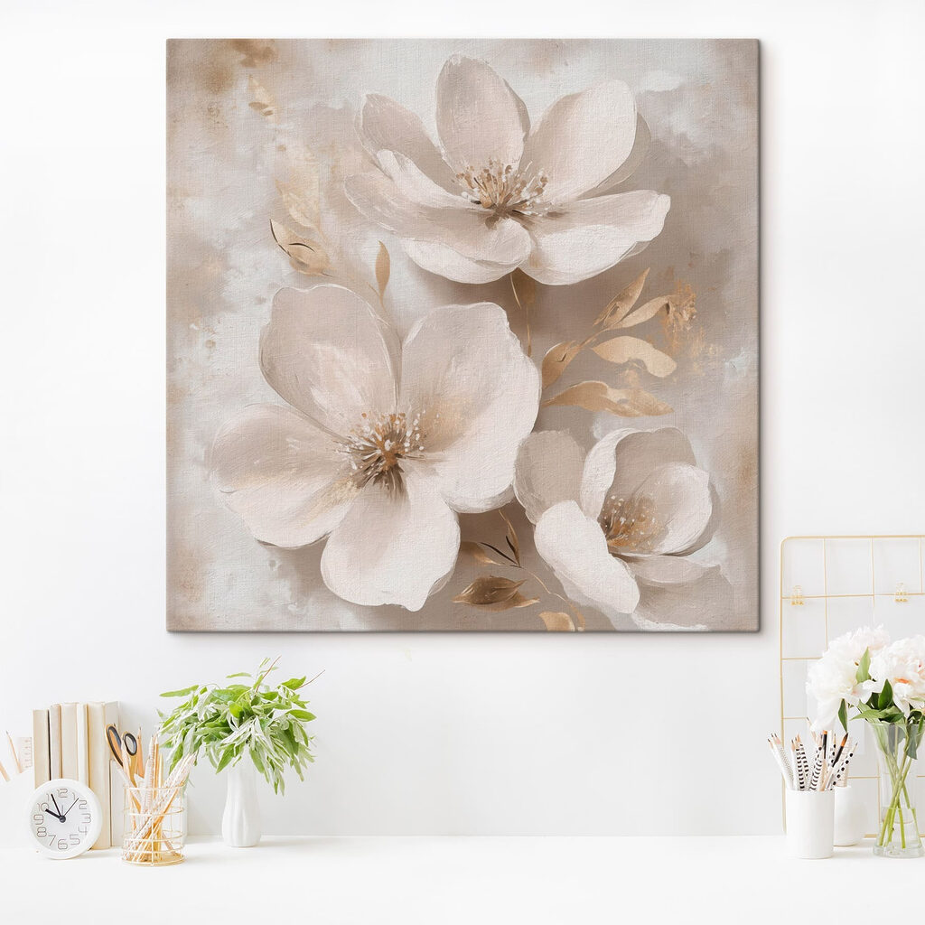 Painting of white flowers