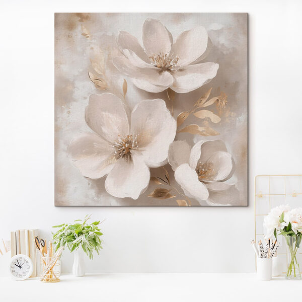 Tablouri Tablou cu flori albe (SKU: s49217) Tablouri Tablouri Tablou cu flori albe (SKU: s49217)