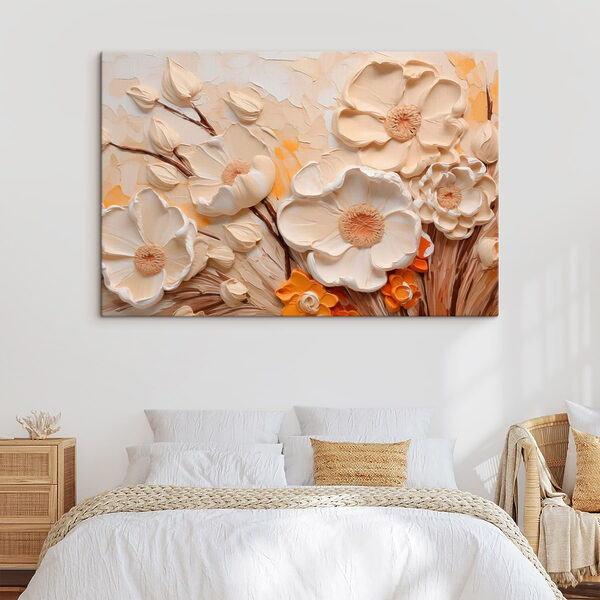 Painting of flowers on a wall