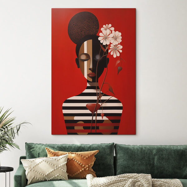 Tablouri Tablouri Tablou reprezentând o femeie cu flori (SKU: s49191)