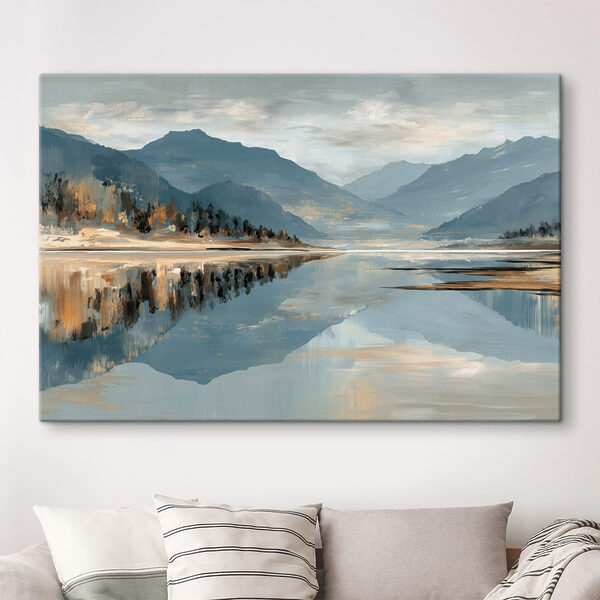 Tablouri Tablouri Lac cu munți în fundal (SKU: s49187)