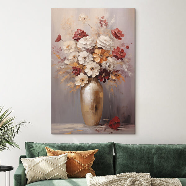Tablouri Tablou cu flori într-o vază (SKU: s49162) Tablouri Tablouri Tablou cu flori într-o vază (SKU: s49162)