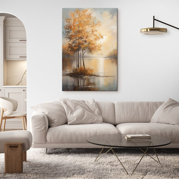 Tablouri Tablou cu copaci pe malul unui lac (SKU: s49151) Tablouri Tablouri Tablou cu copaci pe malul unui lac (SKU: s49151)