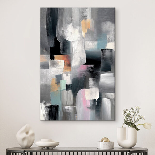 Tablouri Nuanțe abstracte într-o compoziție dinamică (SKU: s49105) Tablouri Tablouri Nuanțe abstracte într-o compoziție dinamică (SKU: s49105)