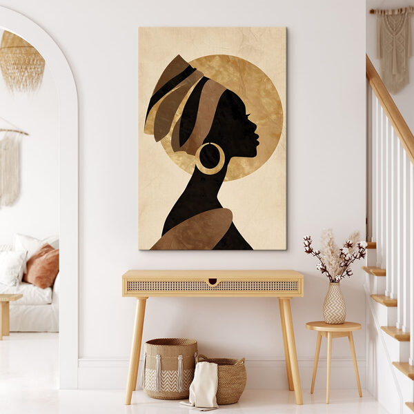 Tablouri Profilul unei femei cu turban (SKU: s49092) Tablouri Tablouri Profilul unei femei cu turban (SKU: s49092)